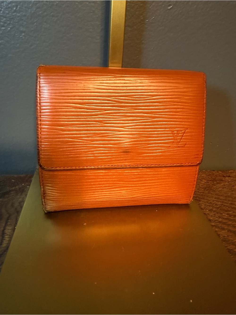Louis Vuitton Orange Epi Fold Wallet
